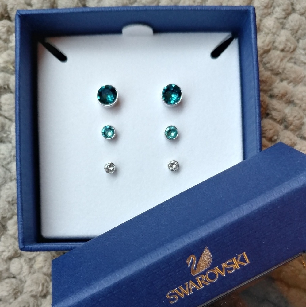 Swarovski Crystal Harley Earring Trio